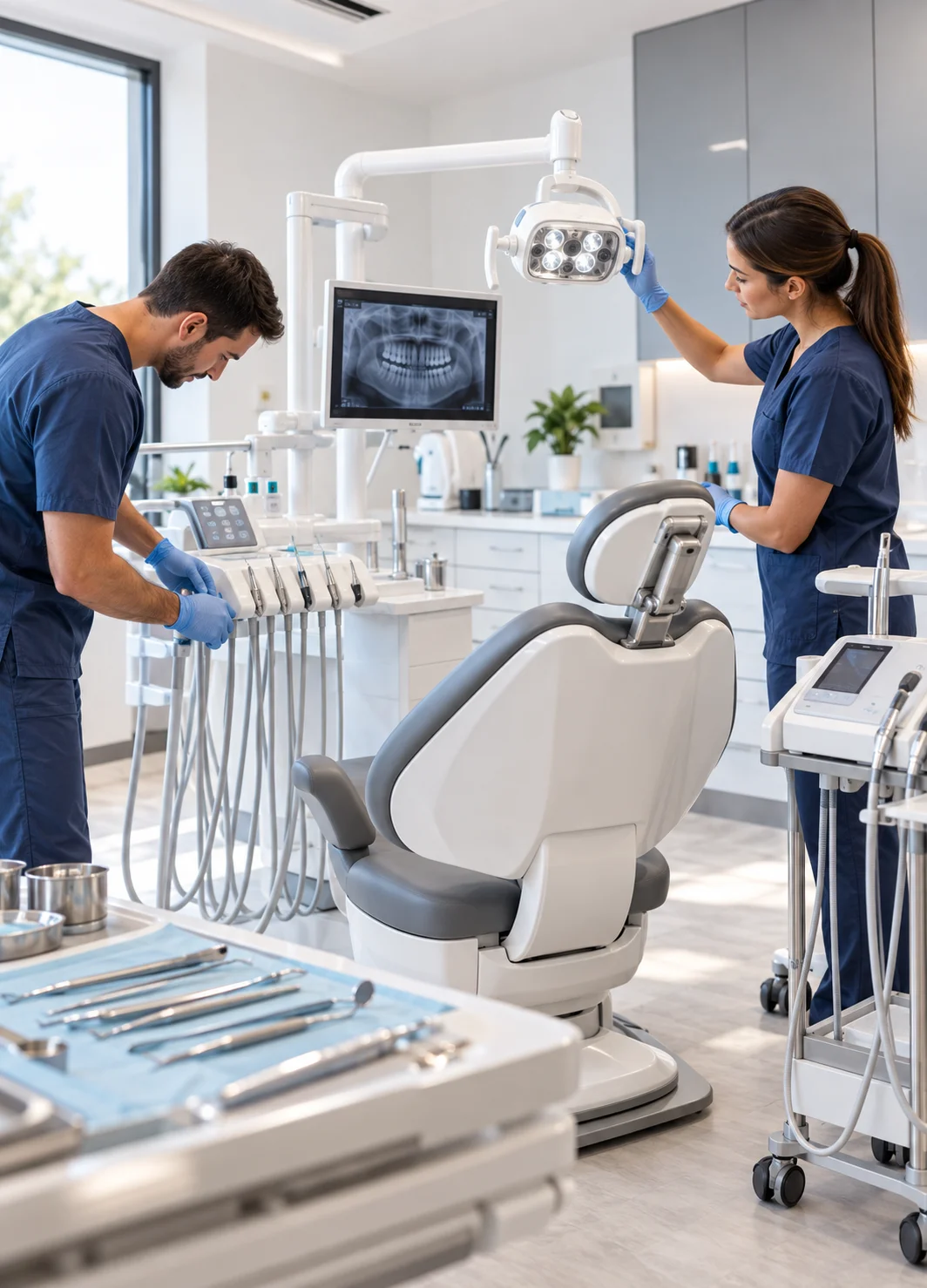 Dental imaging equipment installed in a clinic