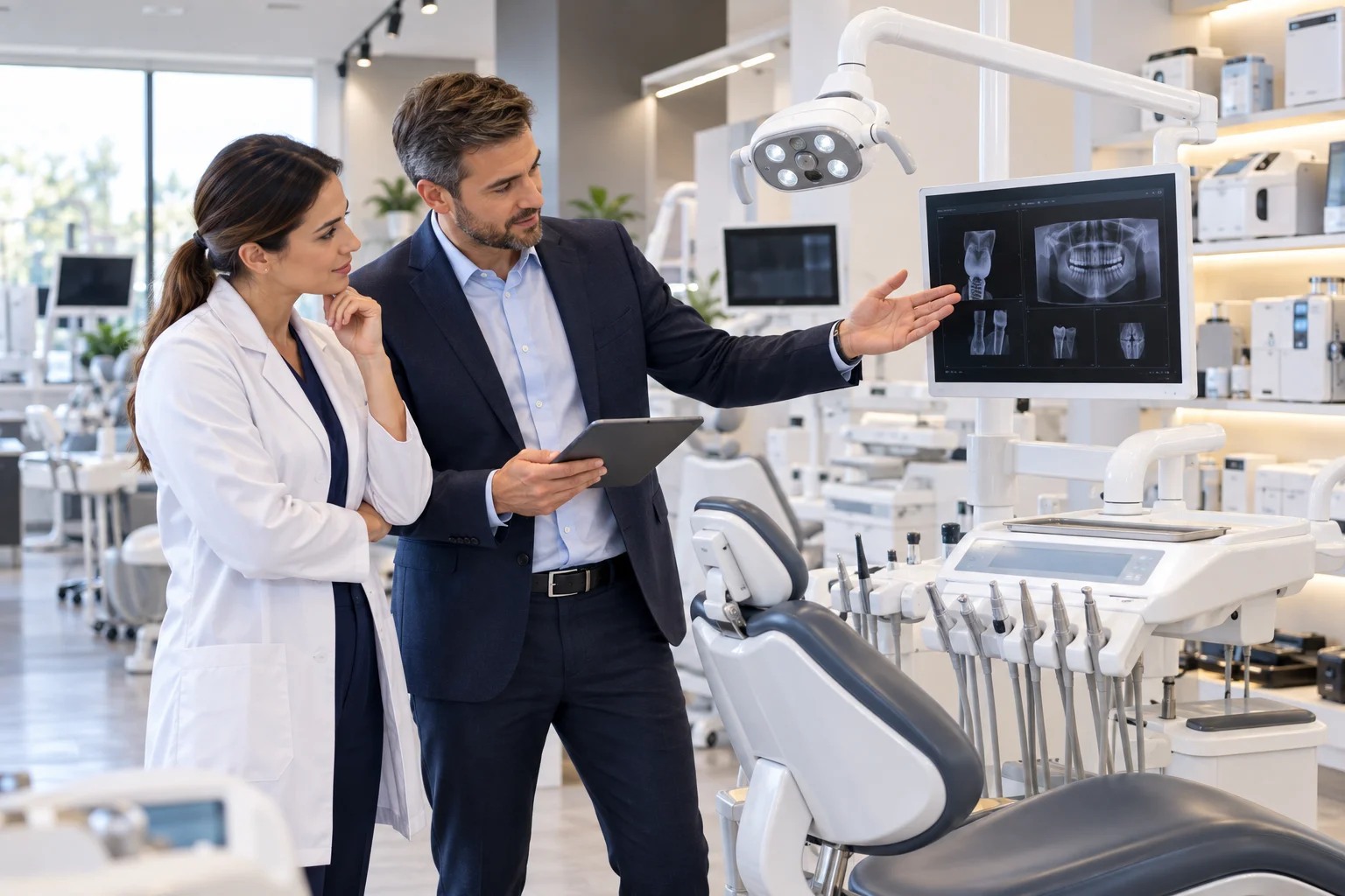 Dental imaging equipment installed in a clinic