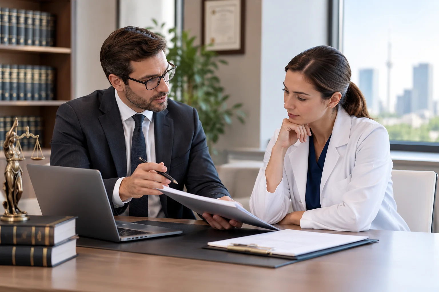 A medical building unit under lease review