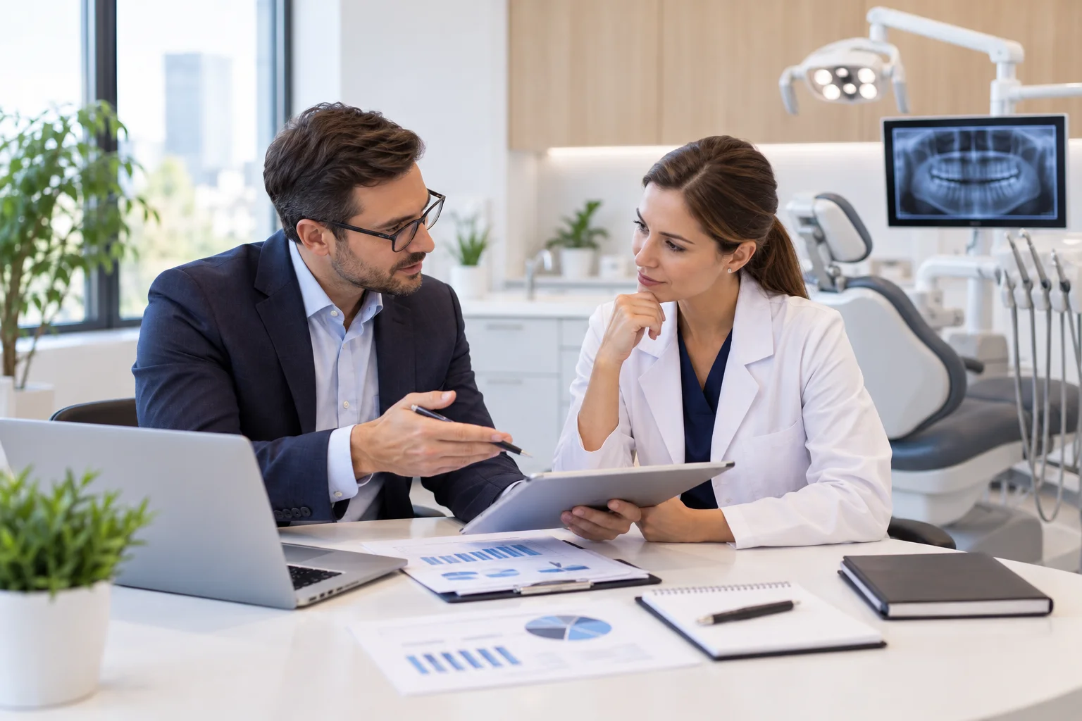 A clinical team working together